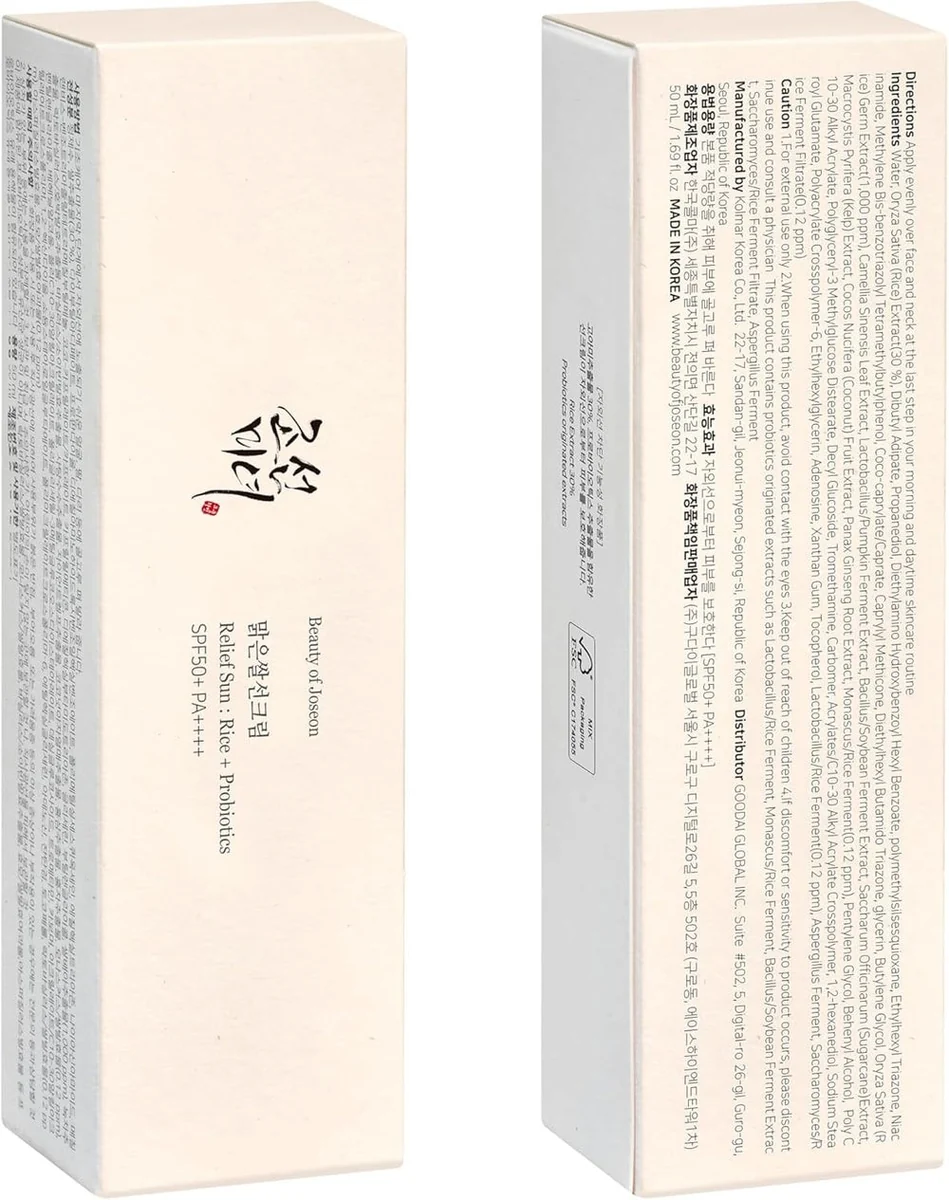 Beauty of Joseon Relief Sun Rice + Probiotics SPF 50+