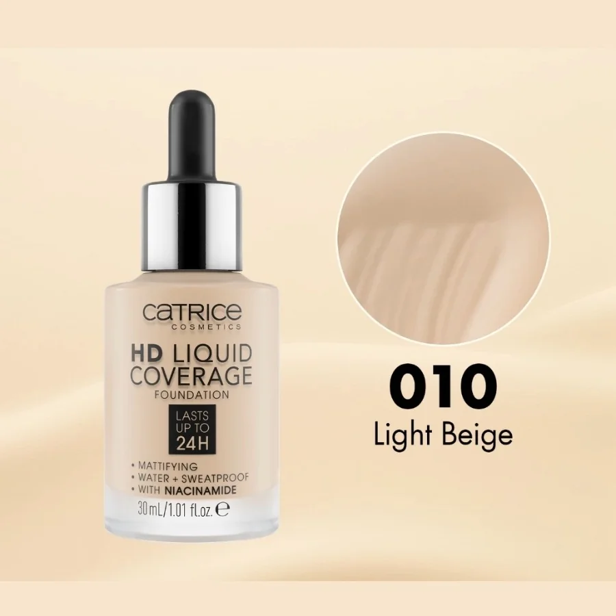 Catrice HD Liquid Coverage Foundation 010 Light Beige