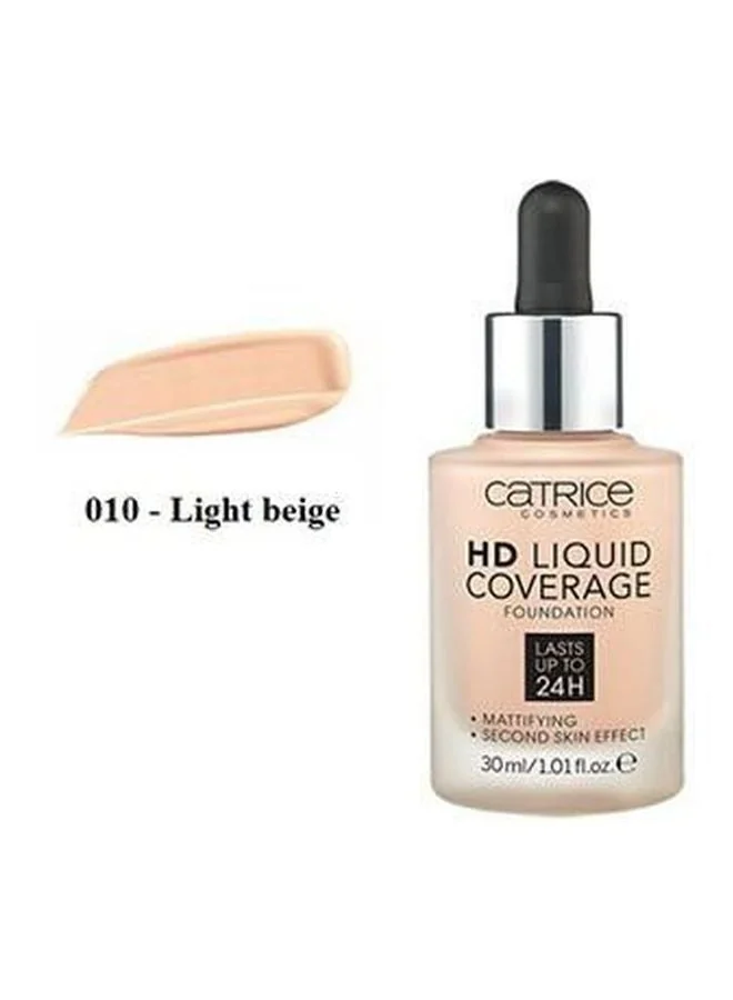 Catrice HD Liquid Coverage Foundation 010 Light Beige