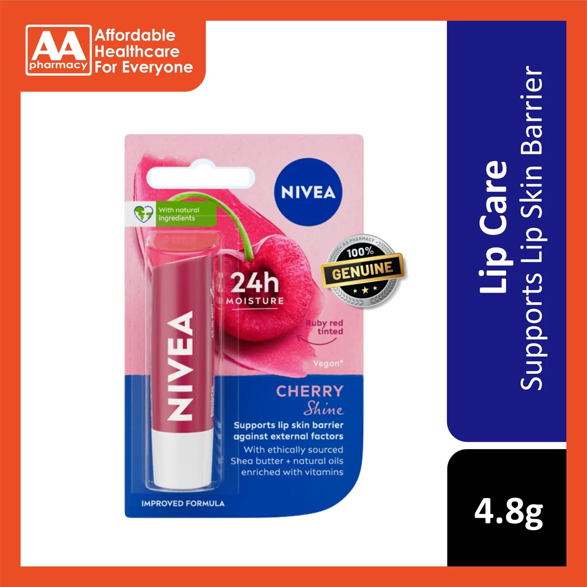 Nivea Cherry Shine Caring Lip Balm