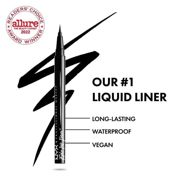 NYX Professional Makeup Epic Ink Waterproof Liquid Liner 01 Black
